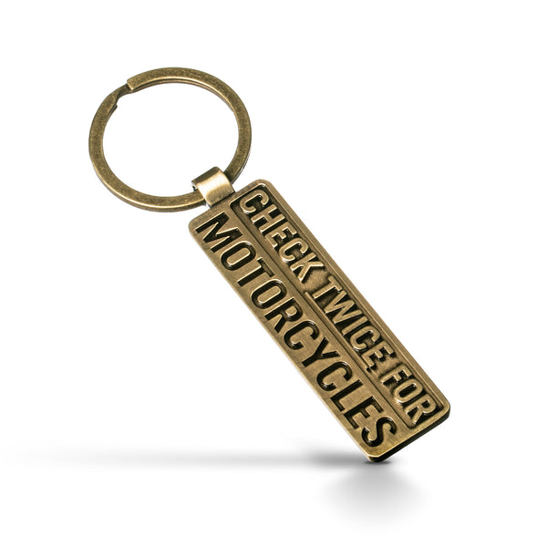 Check Twice Metal Keychain