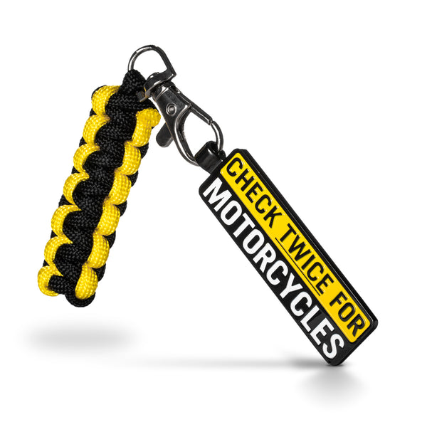 Check Twice Metal & Cord Keychain