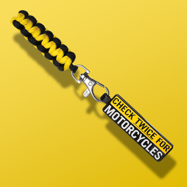 Check Twice Metal & Cord Keychain