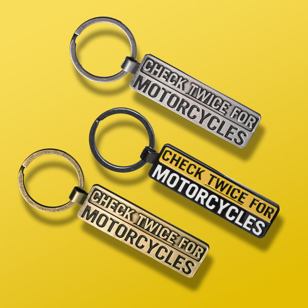 Check Twice Metal Keychain